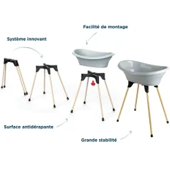 Thermobaby Kit de baignoire Vasco Gris Charme
