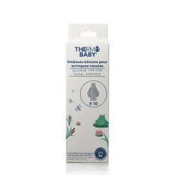Thermobaby                    Lot de 10 embouts silicone pour seringues nasales    Transparent