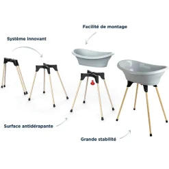 Thermobaby Pack baignoire 7 en 1 Gris Charme