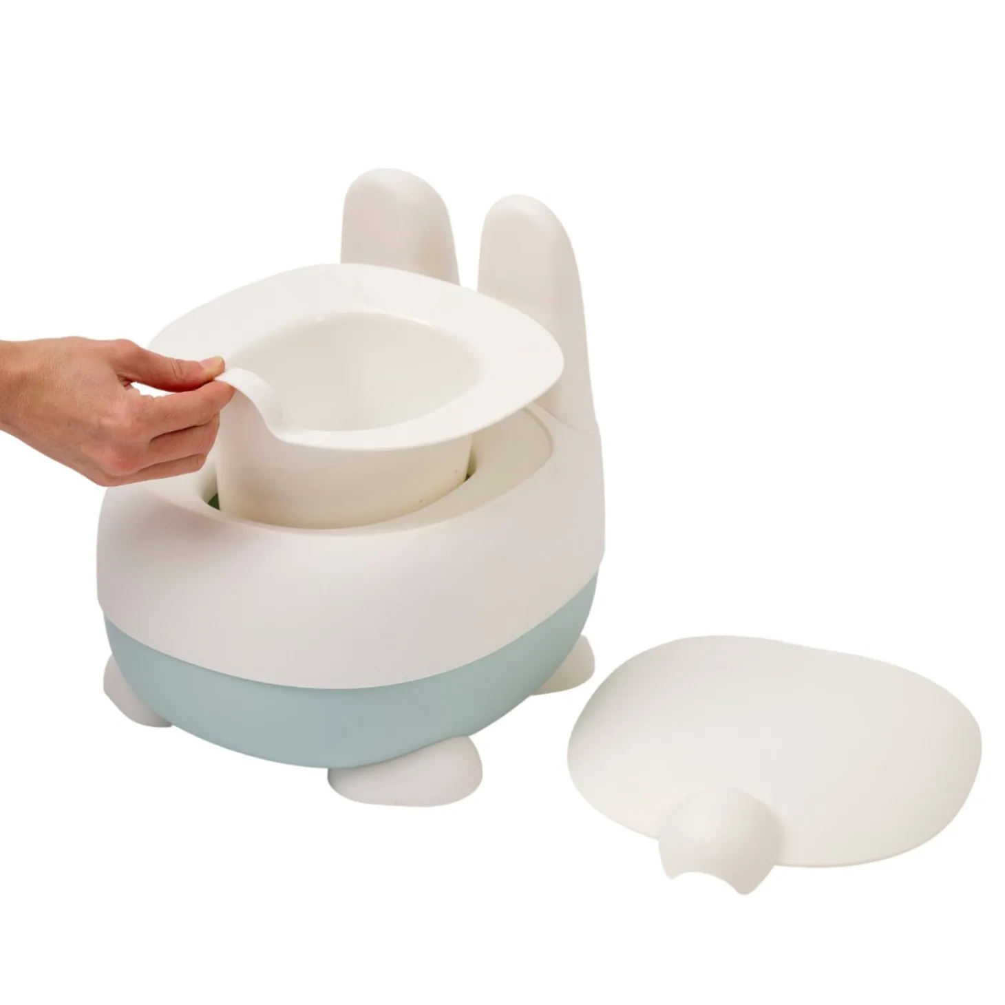 Thermobaby Pot ludique Lapin Blanc Et Vert Sauge