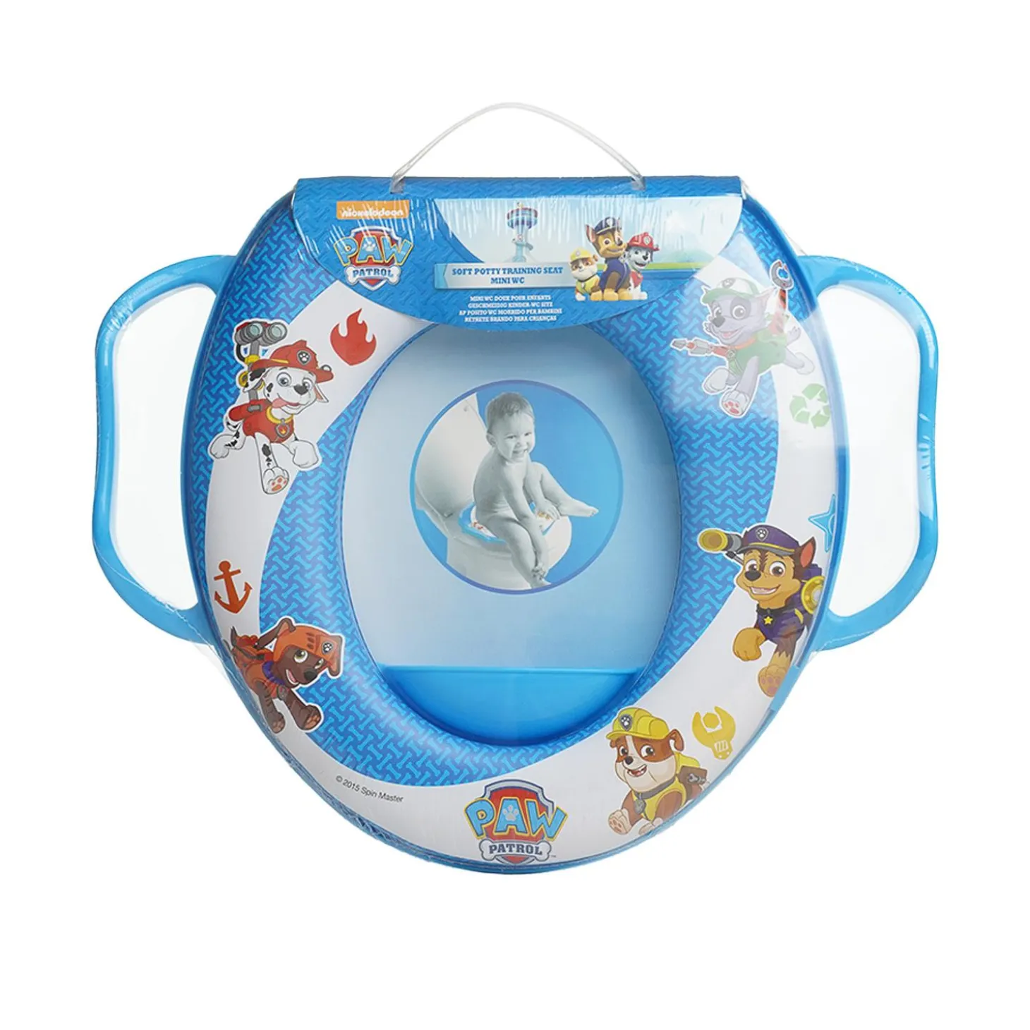 Thermobaby Réducteur WC Confort avec Poignées Pat'Patrouille Bleu