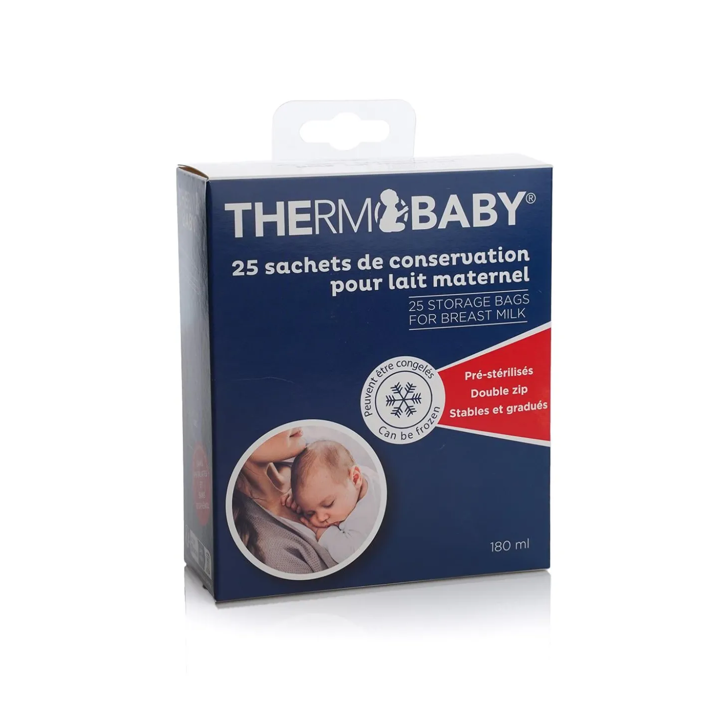 Thermobaby 25 sachets de conservation de lait Bleu 180 ml