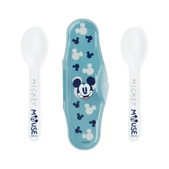 Thermobaby                    Set 2 Cuillères Avec Boitier De Transport Mickey    Bleu