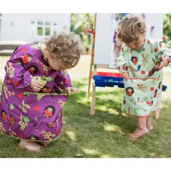 Tidy tot Bavoir Tablier à Manches Longues Violet 6 mois