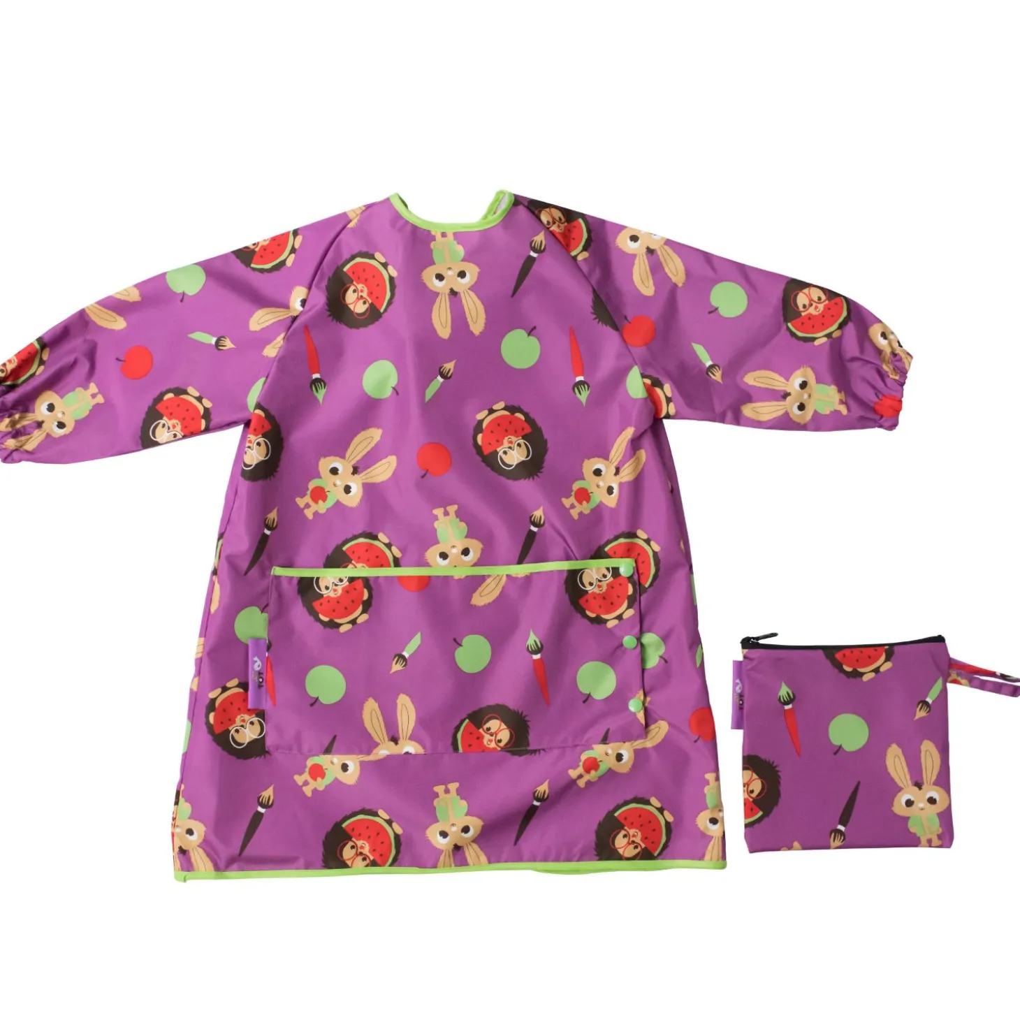 Tidy tot Bavoir Tablier à Manches Longues Violet 6 mois