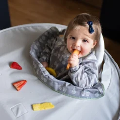 Tidy tot Kit Bavoir et Plateau Gris Perle