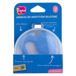 Tigex Anneau de dention silicone Singe Bleu