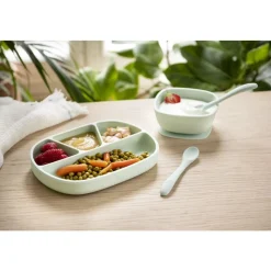 Tigex Assiette ventouse 100% Silicone Blanc