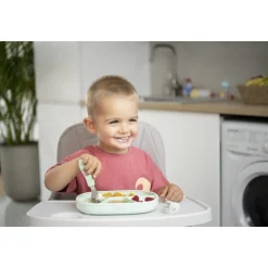 Tigex                    Assiette ventouse 100% Silicone    Blanc