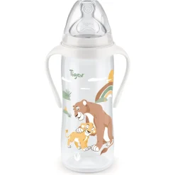 Tigex                    Biberon col large poignées liquide épais Simba    Transparent            360 ml