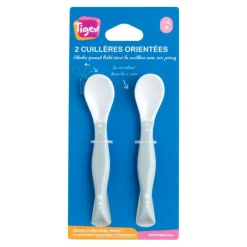 Tigex 2 Cuillères d'apprentissage orientables Gris