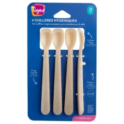 Tigex 4 cuillères douces hygiéniques Multicolore