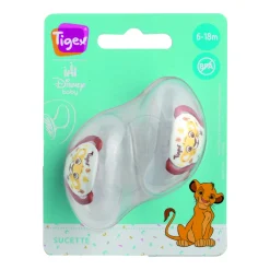 Tigex                    2 Sucettes physiologiques silicone Le Roi Lion    Multicolore