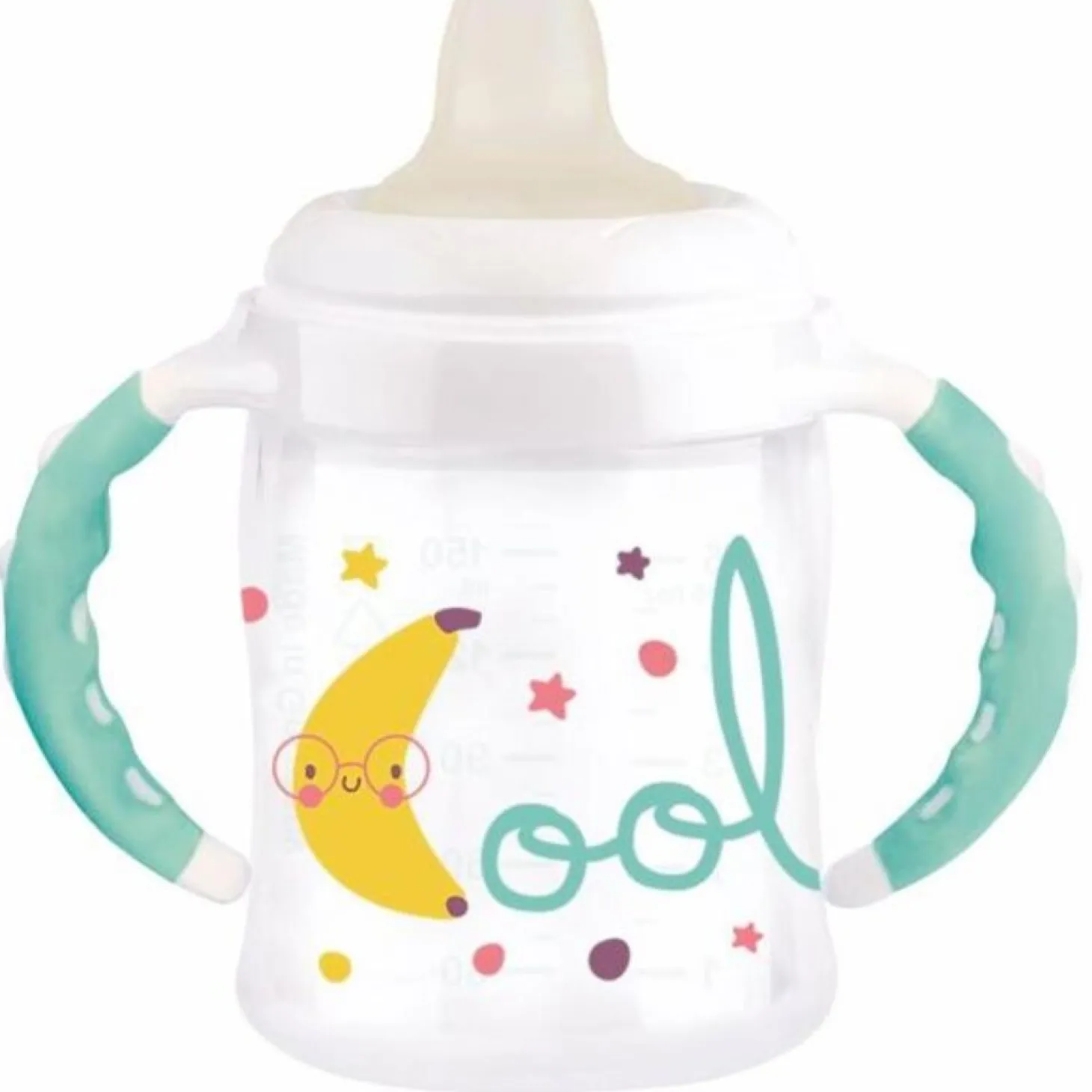 Tigex Tasse embout bec souple avec poignées Transparent 150 ml