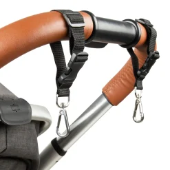 Tinéo                    Lot de 2 attaches pour poussette    Noir