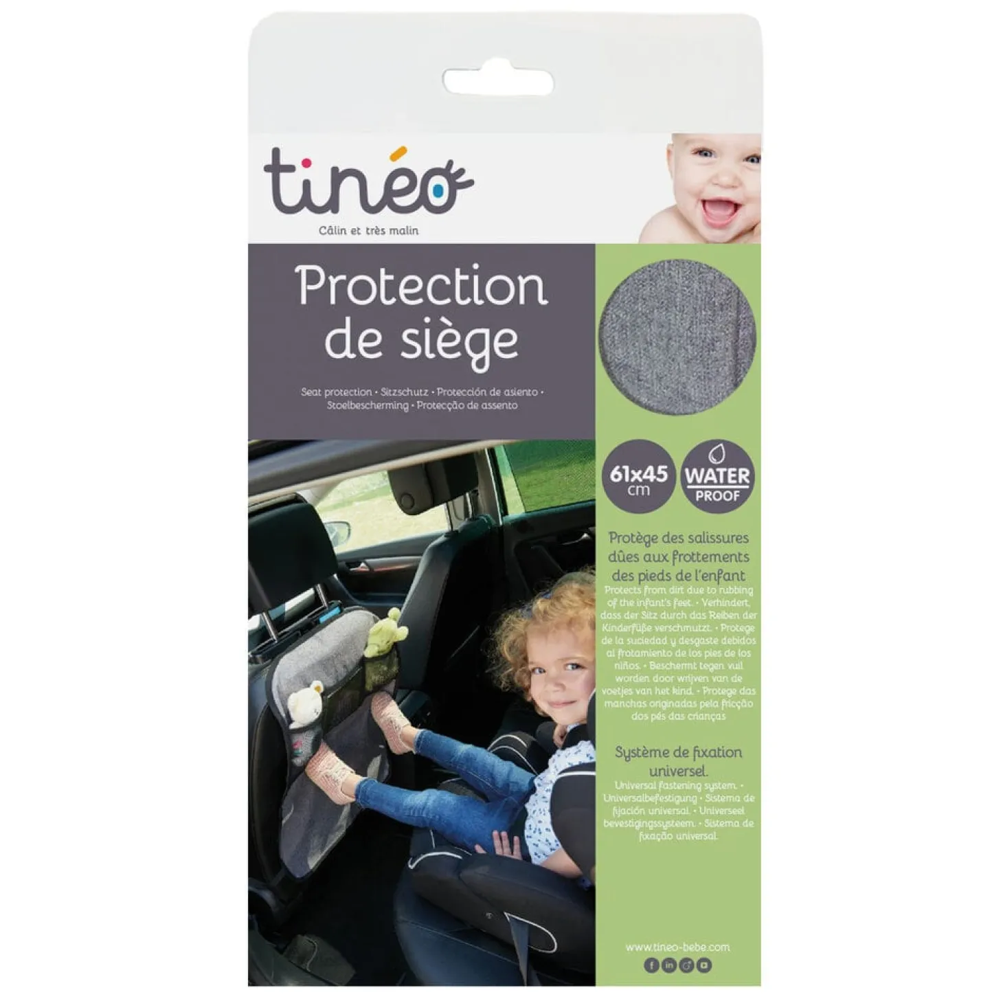 Tinéo Protection de chaise Gris