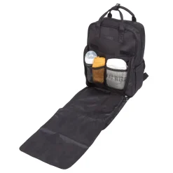 Tinéo                    Sac à dos à langer matelassé    Noir