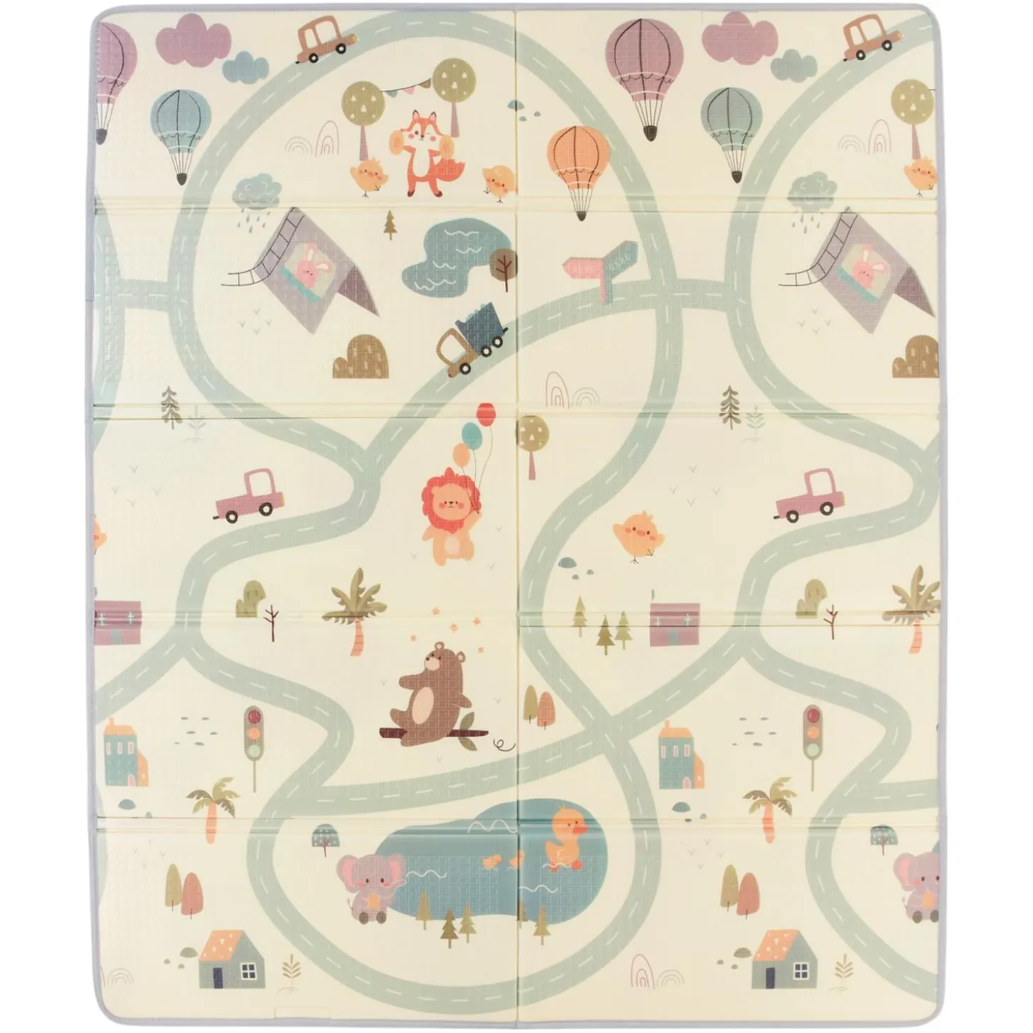 Tinéo Tapis de Jeu Xxl Reversible Multicolore