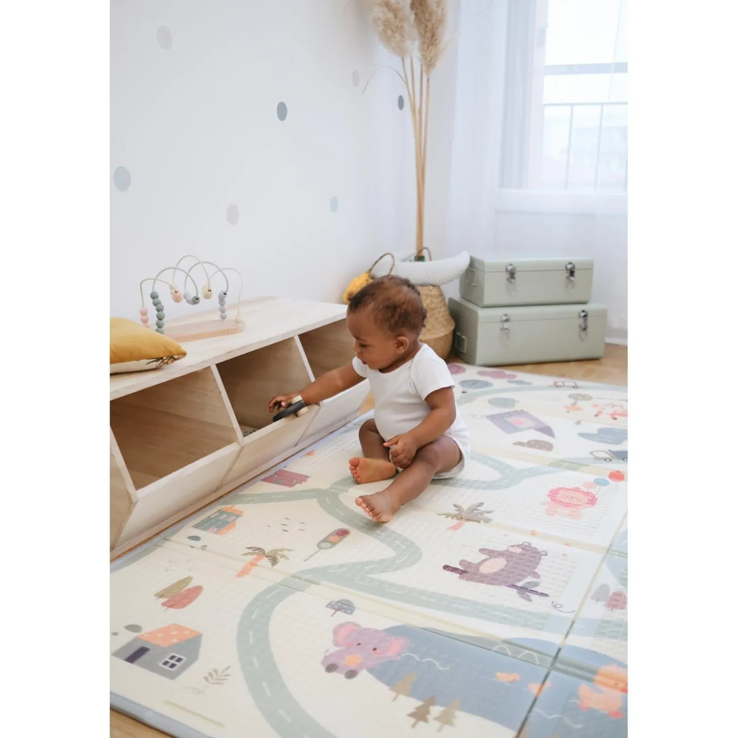 Tinéo Tapis de Jeu Xxl Reversible Multicolore