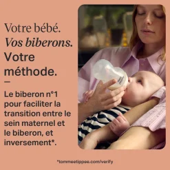 Tommee Tippee Biberon Anti-colique Natural Start Deco 2 Blanc 260 ml