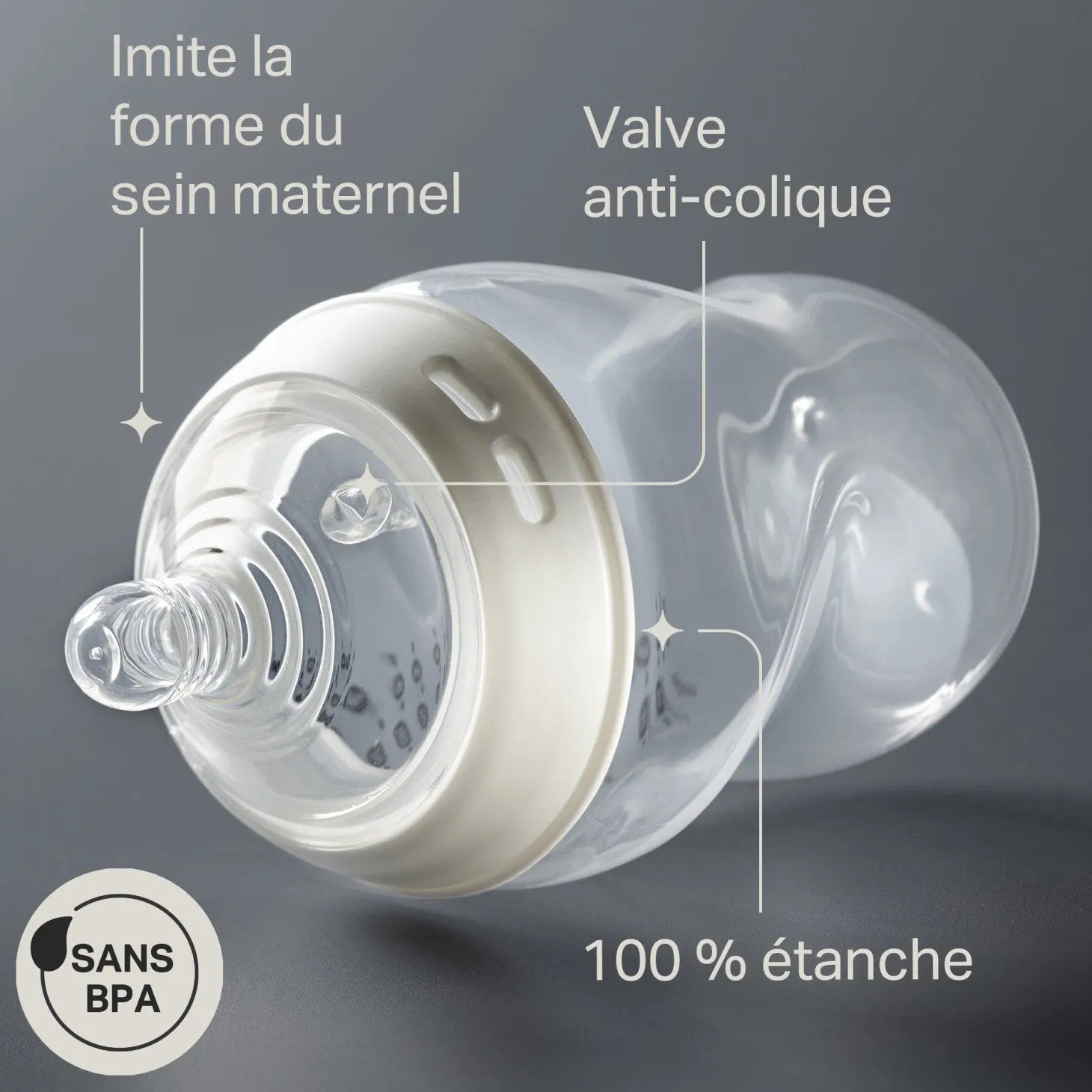 Tommee Tippee Biberon Anti-colique Natural Start Deco 1 Blanc 260 ml