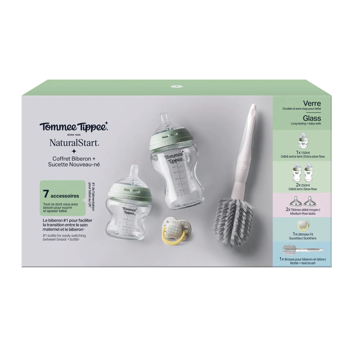 Tommee Tippee Coffret de naissance Natural Start Verre Blanc