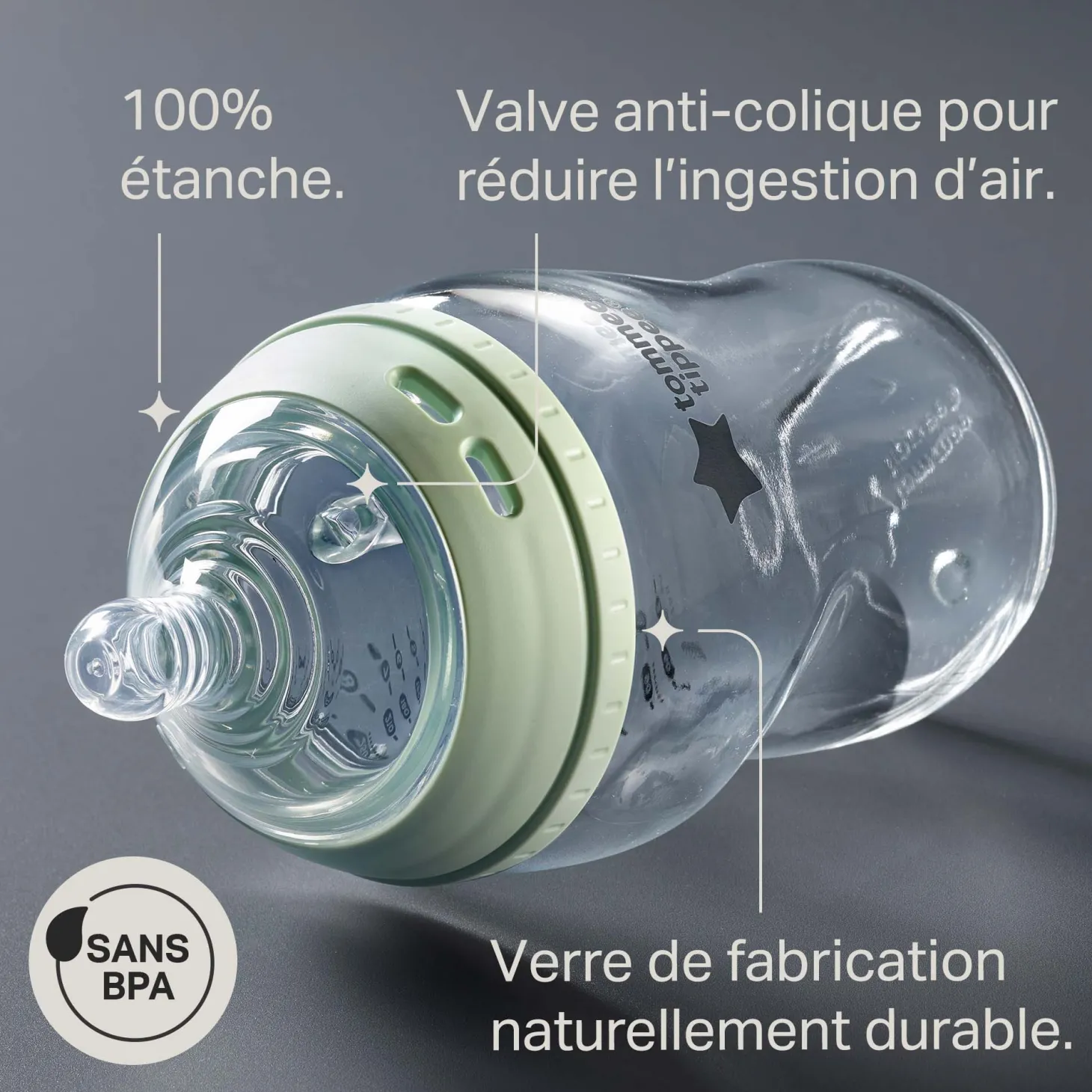 Tommee Tippee Coffret Naissance Verre Natural Start Mixte Transparent Naissance