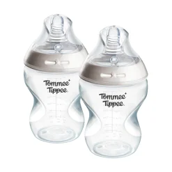 Tommee Tippee                    Lot de 2 Biberons Anti-colique Natural Start    Blanc
