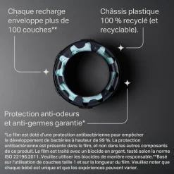 Tommee Tippee Lot de 6 Recharges pour Poubelle à couches Twist&Click Gris