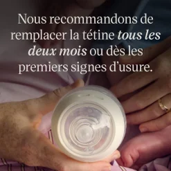 Tommee Tippee                    Lot de 2 Tétines pour biberon Natural Start    Clear            Débit Extra-lent