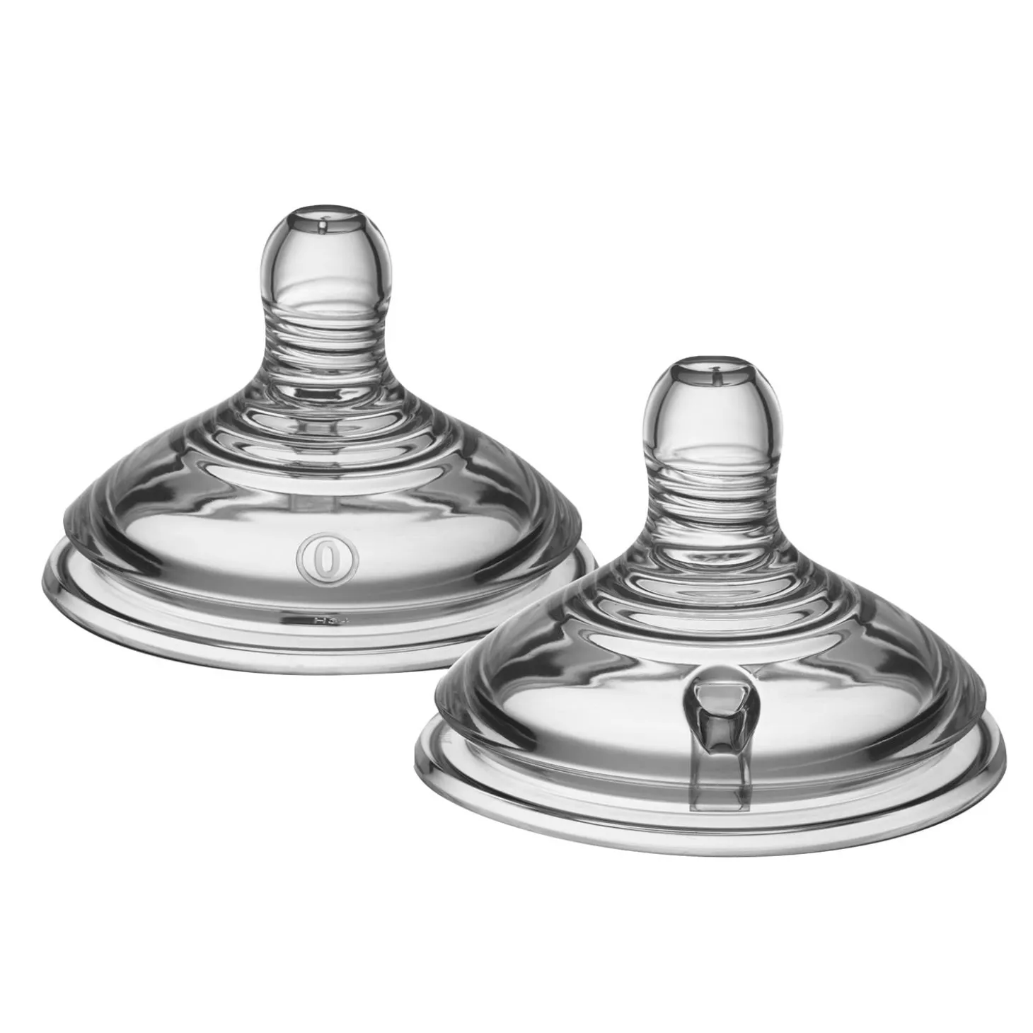 Tommee Tippee Lot de 2 Tétines pour biberon Natural Start Clear Débit Extra-lent