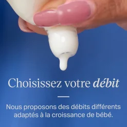 Tommee Tippee Lot de 2 Tétines pour biberon Natural Start Clear Débit Extra-lent