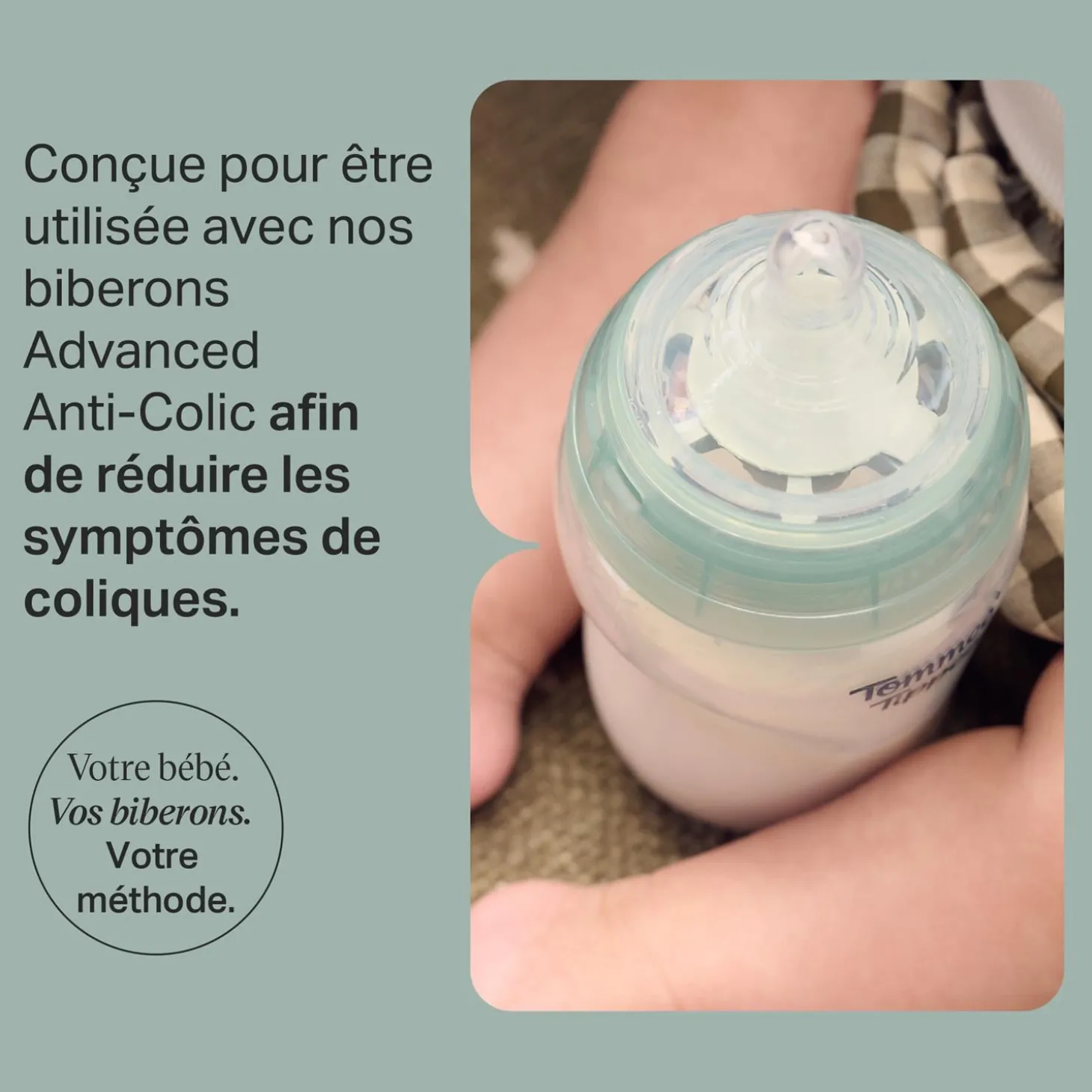 Tommee Tippee Lot de 2 Tétines pour biberon Anti-colique Avancé Clear Débit lent