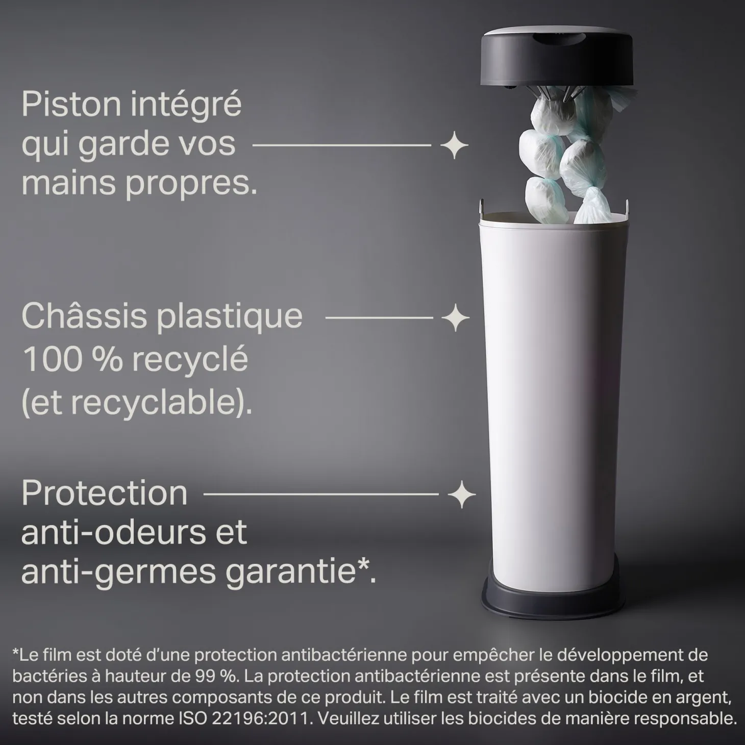 Tommee Tippee Poubelle à couches Twist & click XL FFP blanc