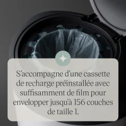 Tommee Tippee                    Poubelle à couches Simplee    Gris
