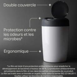 Tommee Tippee                    Poubelle à couches Starter Pack Simplee + 6 recharges    Blanc