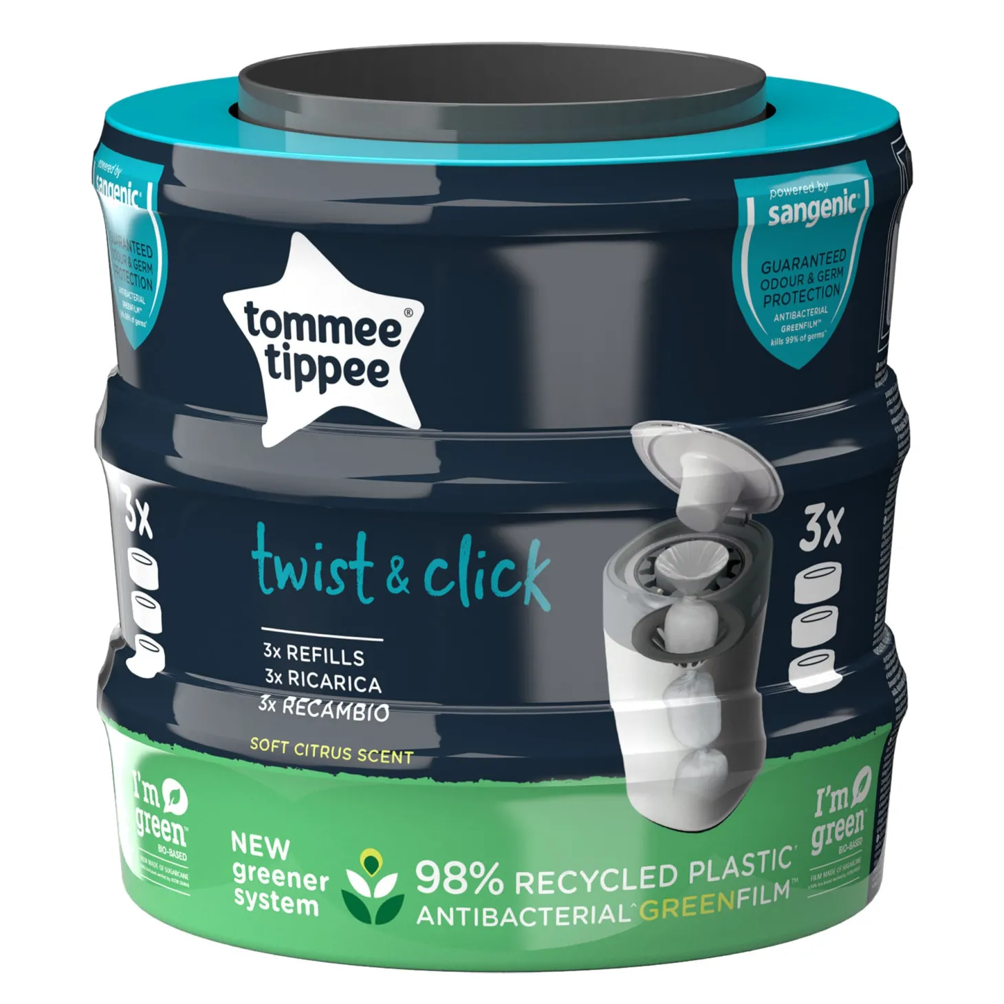 Tommee Tippee 3 recharges Twist & Click