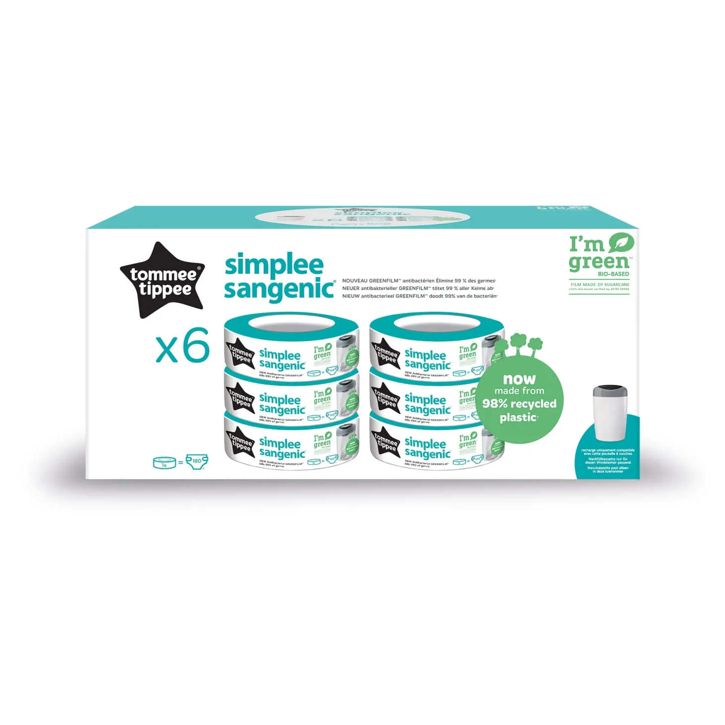 Tommee Tippee Sangenic Recharge Simplee x6