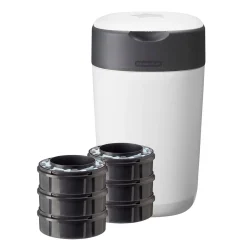 Tommee Tippee Starter Pack Twist & Click (Bac + 6 Recharges) Blanc