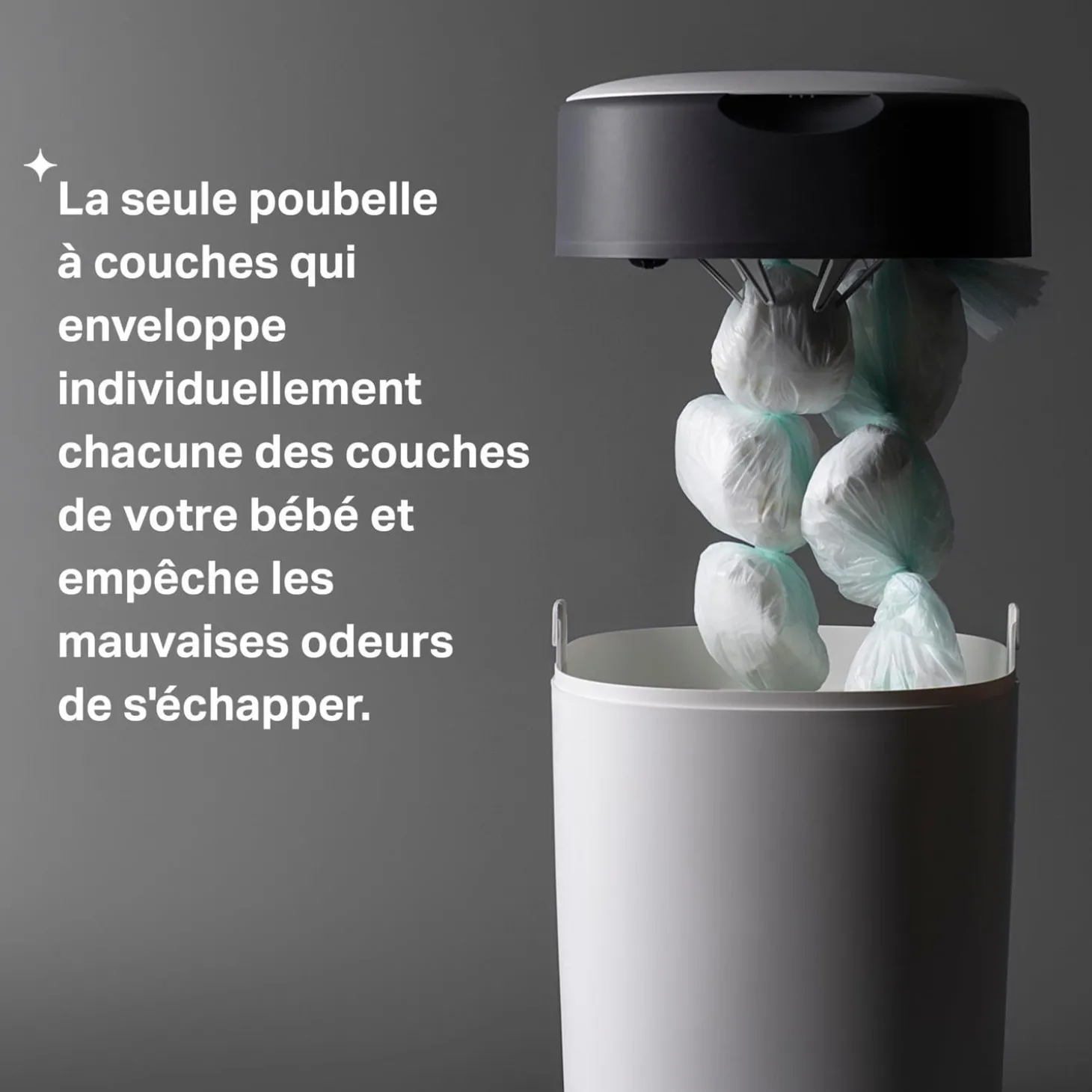 Tommee Tippee Starter Pack Twist & Click (Bac + 6 Recharges) Blanc
