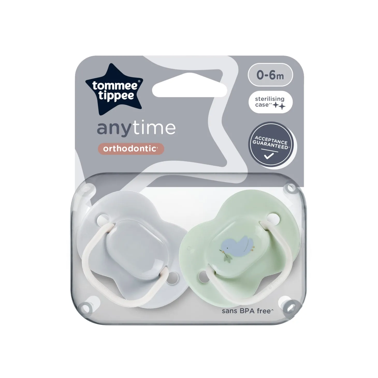 Tommee Tippee 2 Sucettes Any time 0-6 mois