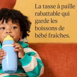 Tommee Tippee Tasse isotherme avec paille active Rose 266 ml