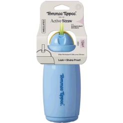 Tommee Tippee Tasse isotherme avec paille active Bleu 266 ml