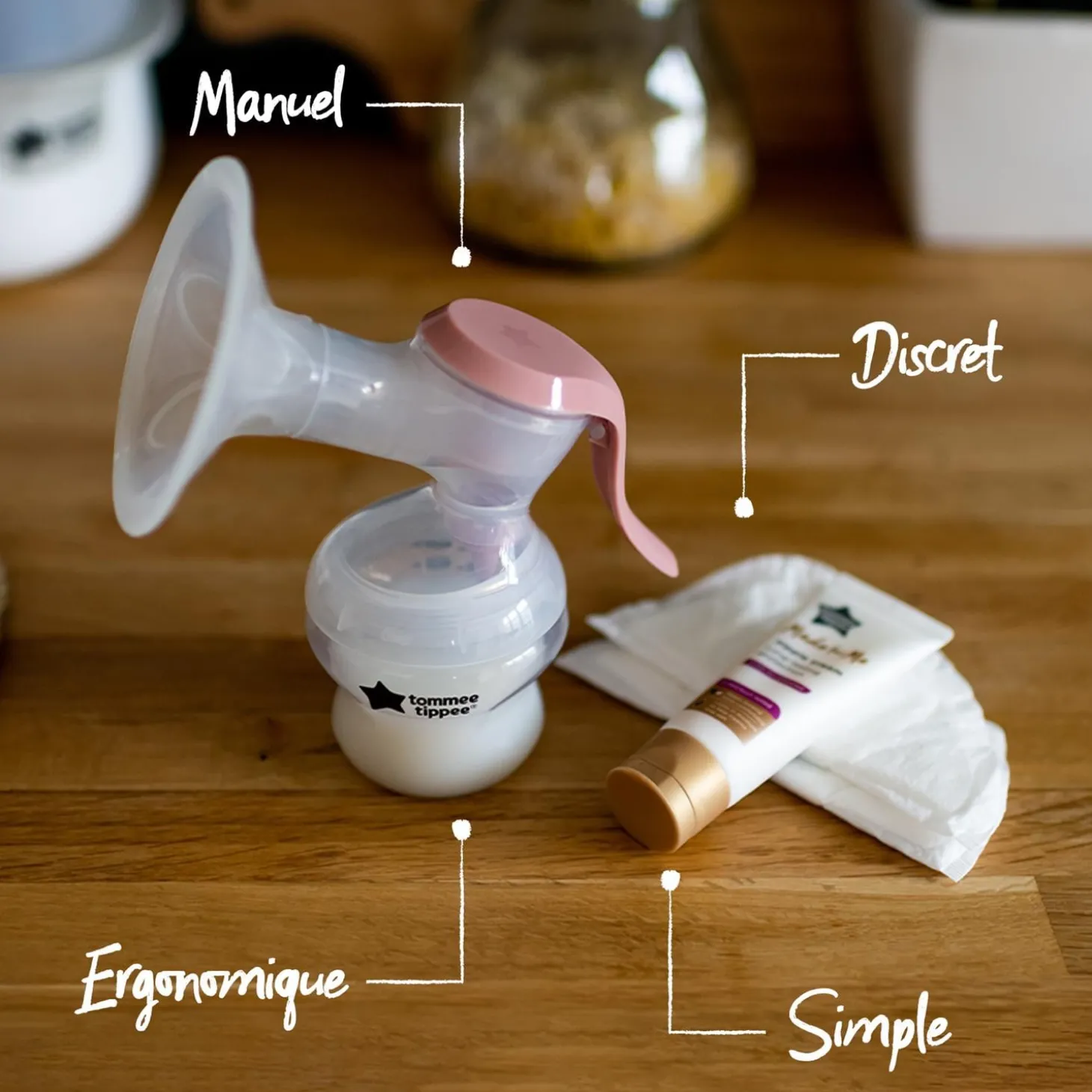 Tommee Tippee Tire-lait manuel Made for Me blanc