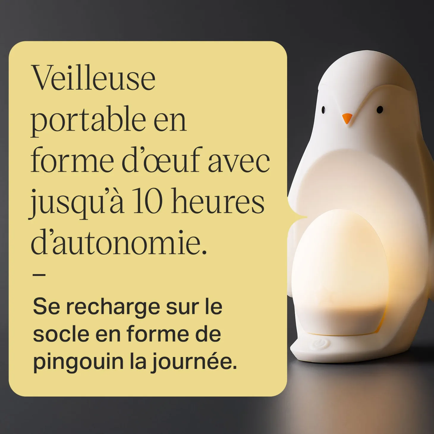 Tommee Tippee Veilleuse nomade Pingouin Grobrite Blanc