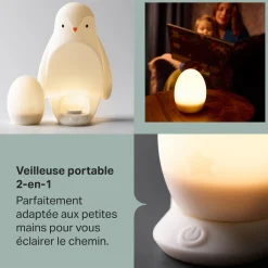 Tommee Tippee Veilleuse nomade Pingouin Grobrite Blanc