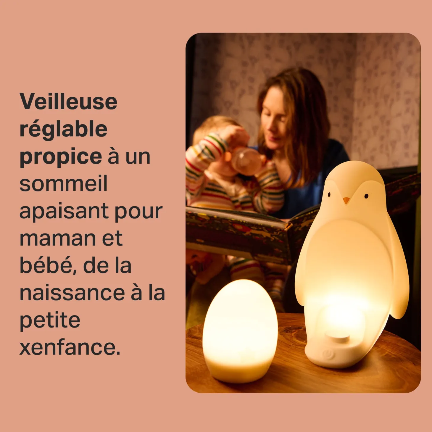 Tommee Tippee Veilleuse nomade Pingouin Grobrite Blanc