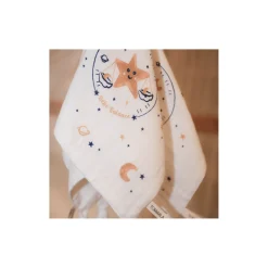 Tom&Mila Doudou Plat Astro Balance Blanc/Bleu