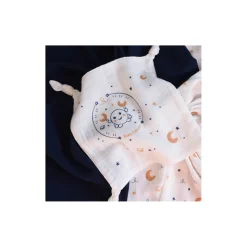 Tom&Mila Doudou Plat Astro Cancer Blanc/Bleu