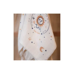 Tom&Mila Doudou Plat Astro Lion Blanc/Bleu